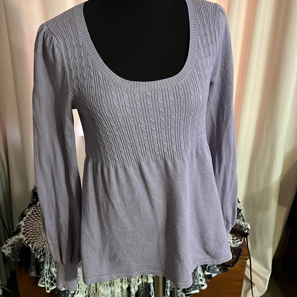 Apt 9 Purple Babydoll Sweater Small
